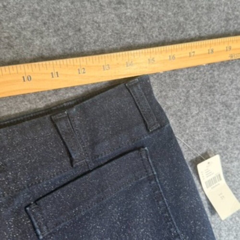 Maeve Anthropologie Womens Dark Colette Sparkle Wide Leg Crop Jeans 29 Boho NWT - Picture 10 of 14